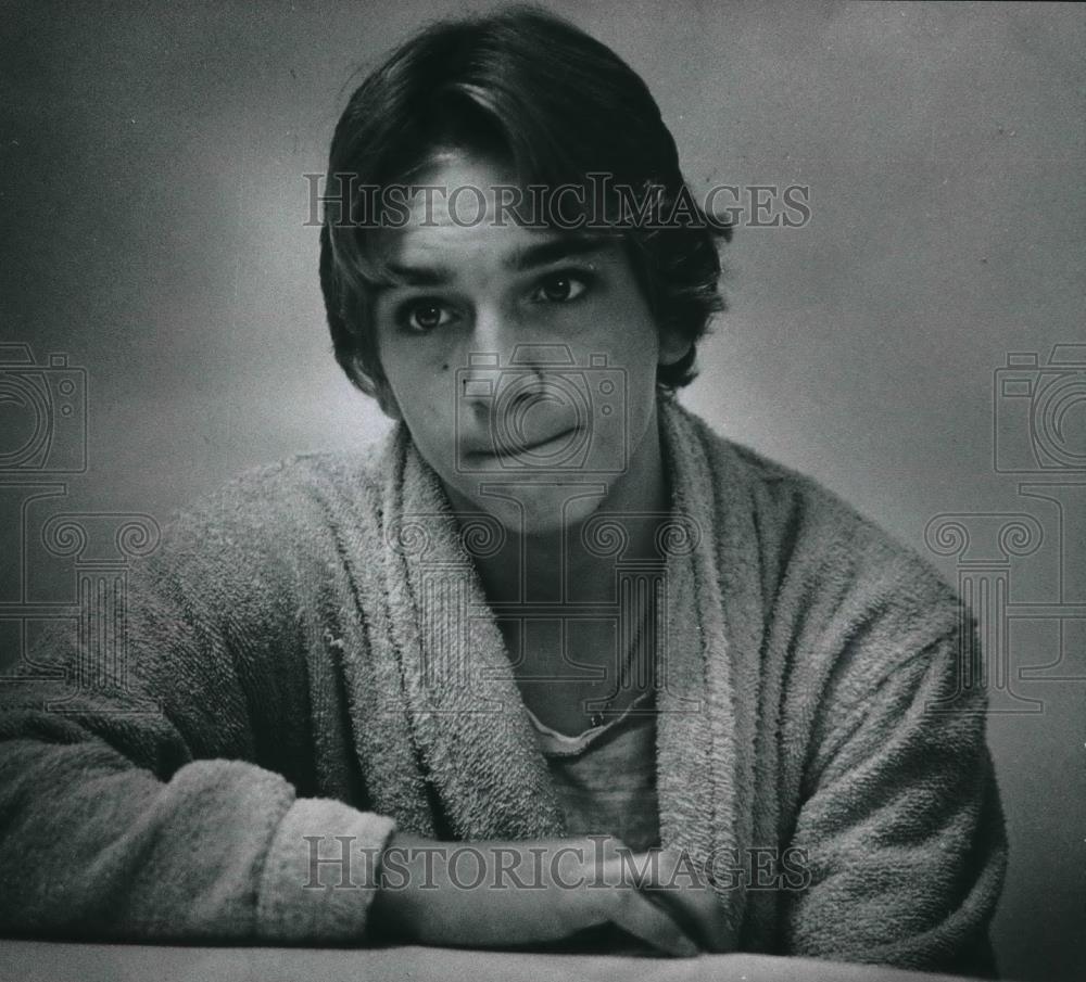 Jockey Ron Hirdes relaxed before a day of racing., 1978 vintage press ...