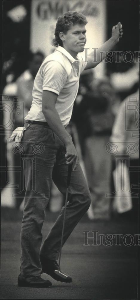 1986 Press Photo Jay Delsing shared the lead in the Greater Milwaukee Open - Historic Images