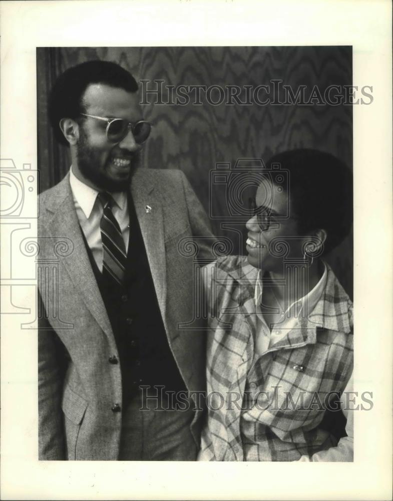 1984 Press Photo Fred and Danae Davis Gordon, Wisconsin state government jobs - Historic Images