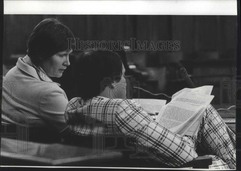 1979 Press Photo Janet Goodall, sentenced for murder. Wisconsin - mjb65673 - Historic Images