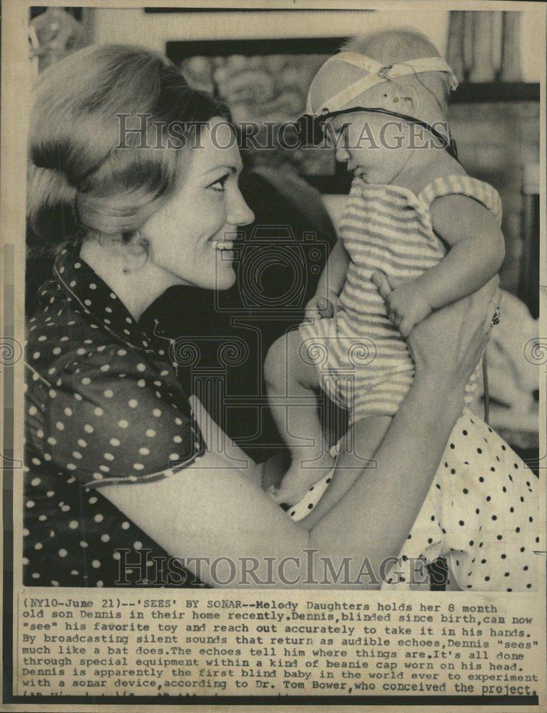 1975 Press Photo baby blind echolocation experiment - RRV62497 - Historic Images