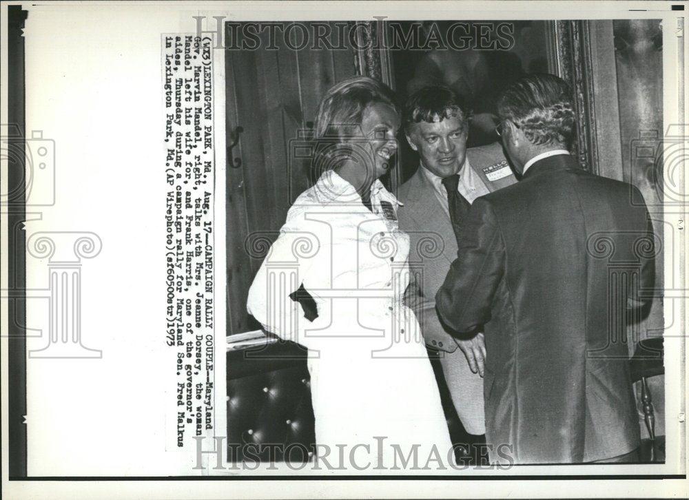 1973 Press Photo Maryland Governor Marvin Mandel Dorsey - RRV57305 - Historic Images