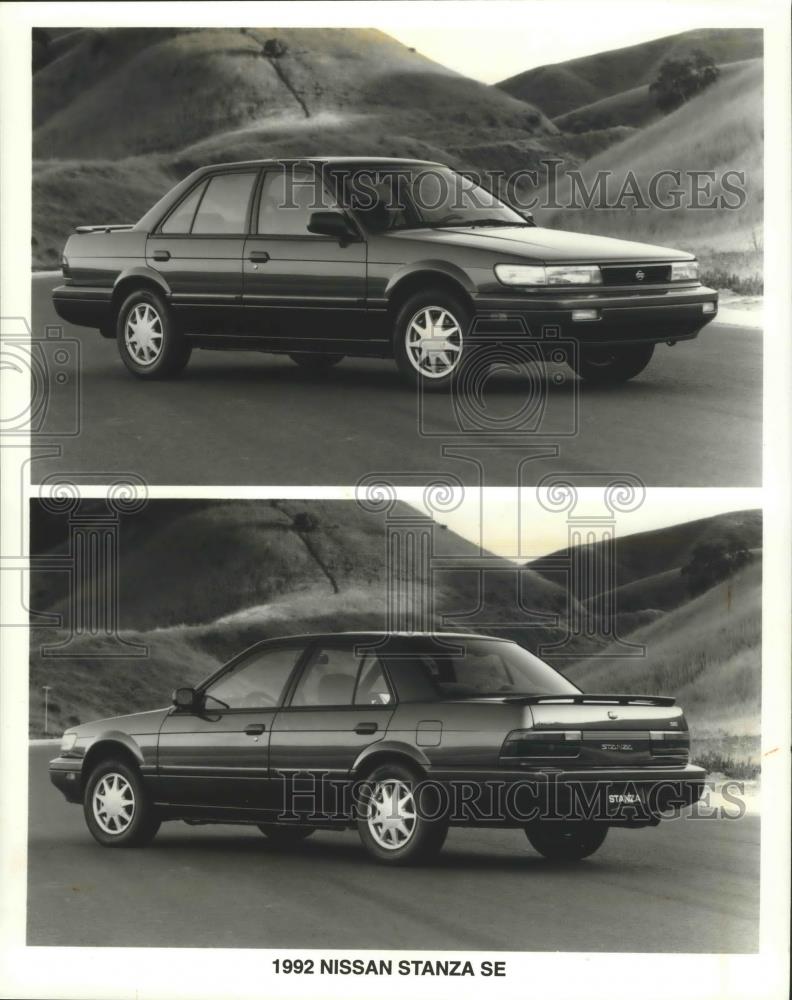 1992 Press Photo 1992 Nissan Stanza SE is family sedan - mjb68607 - Historic Images