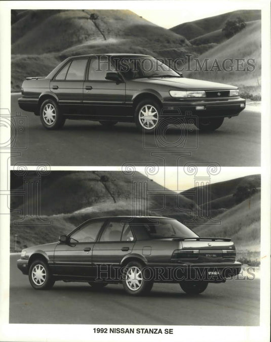 1992 Press Photo 1992 Nissan Stanza SE is family sedan - mjb68607 - Historic Images