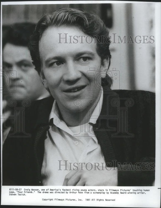 1981 Press Photo Craig Wasson, Actor and Star of the film "Four Friends" - Historic Images