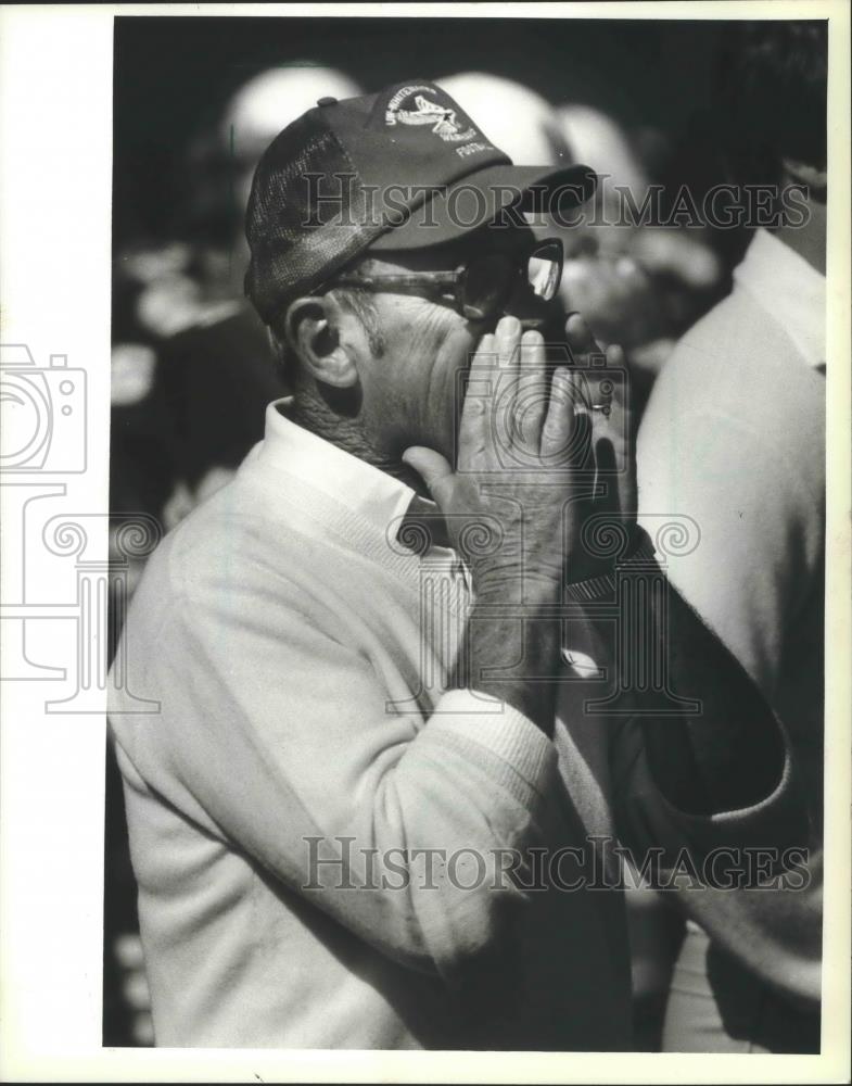 1983 Press Photo College coach Forrest Perkins - mjb68944 - Historic Images