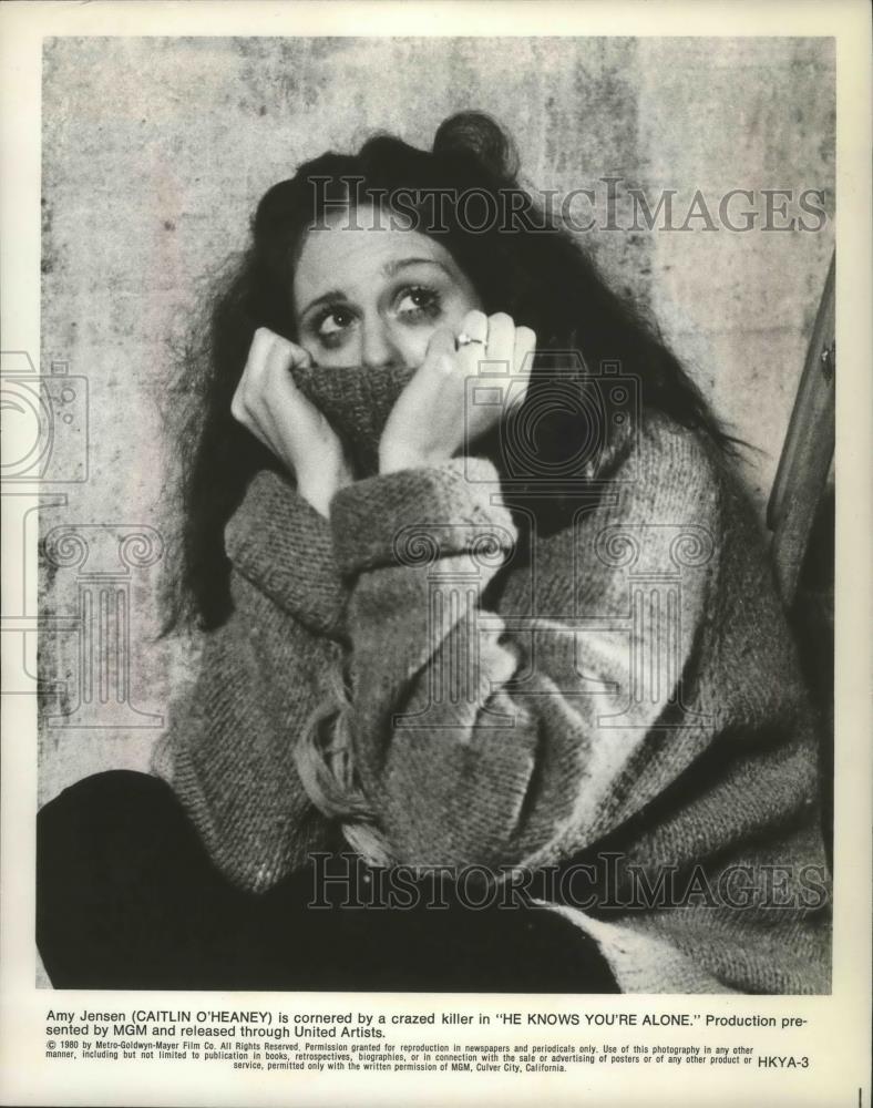 1980 Press Photo Actress Caitlin O'Henry stars in MGM's "He Knows You're Alone" - Historic Images