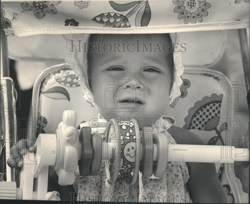 1984 Press Photo Monica Rudig at Kids Festival, City Park, New Berlin, Wisconsin - Historic Images