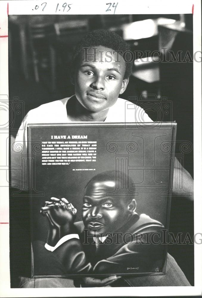 1988 Press Photo Brad Green East High Student Activist - RRV30355 - Historic Images