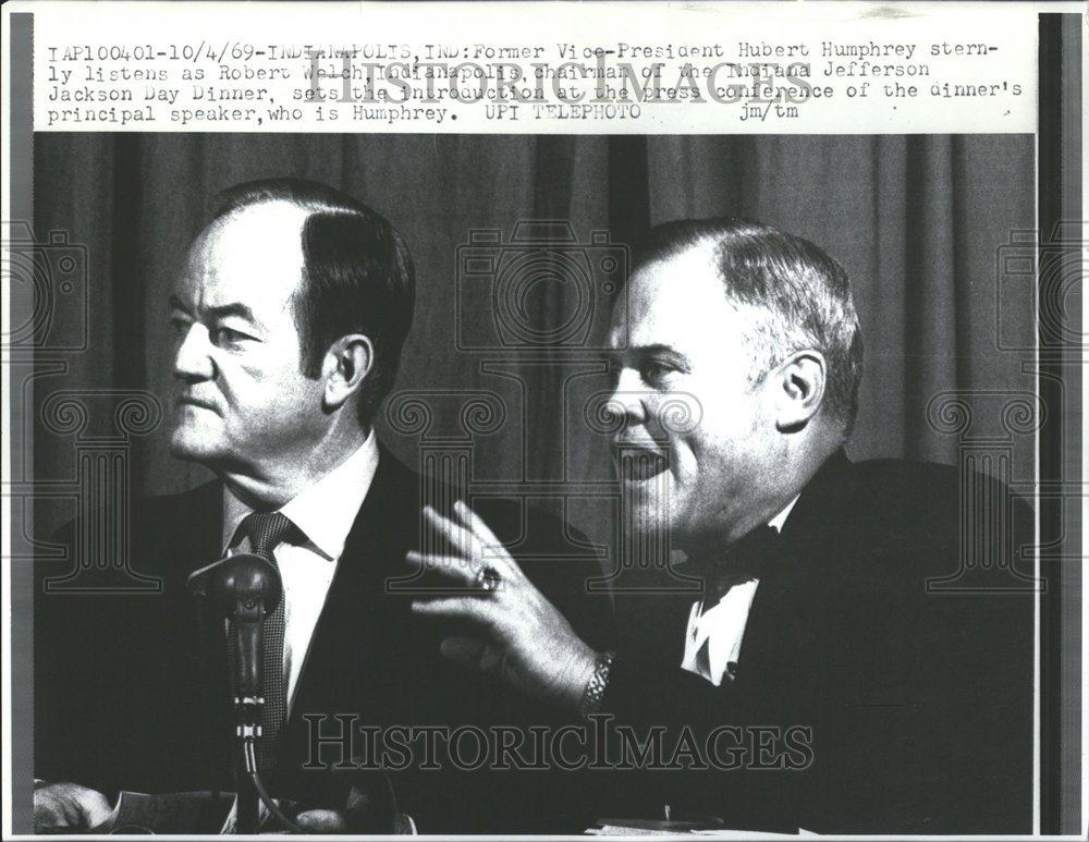 1969 Press Photo US Vice President Hubert Humphrey - RRV71575 - Historic Images