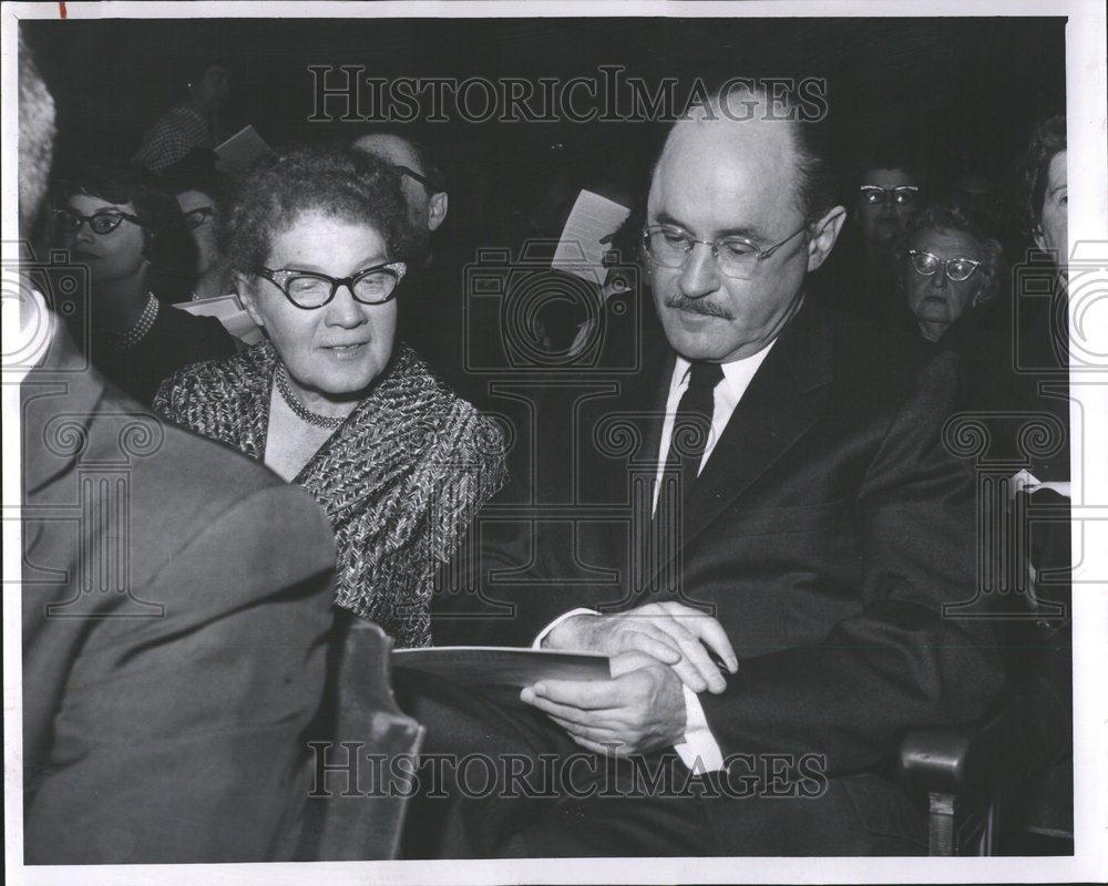 1960 Press Photo Edgar Richardson Art Institute wife - RRV72367 - Historic Images