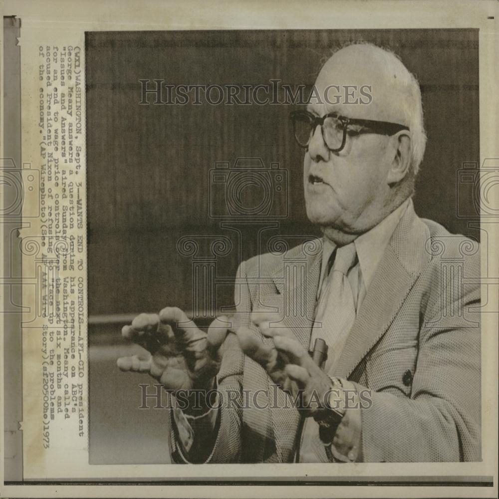 1973 Press Photo George Meany/AFL-CIO/Labor Unions - RRV28571 ...