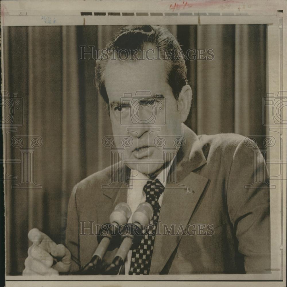 1973 Press Photo Pres. Nixon Agnew Allegations Serious - RRV26701 - Historic Images