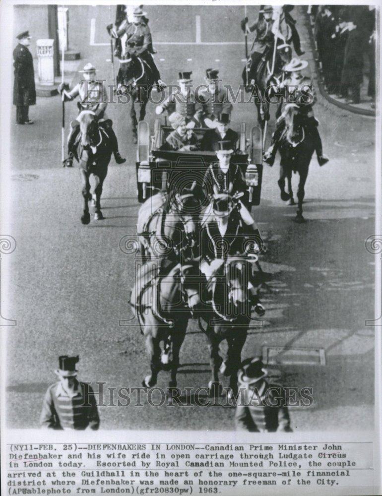 1963 Press Photo Diefenbaker London John Diefenbaker - RRV00407 - Historic Images