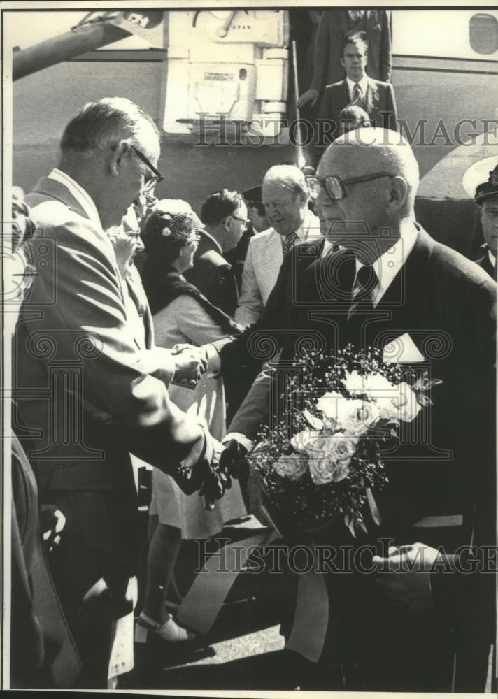 1976 Press Photo Finnish President Urho Kekkonen at Houghton County Michigan - Historic Images