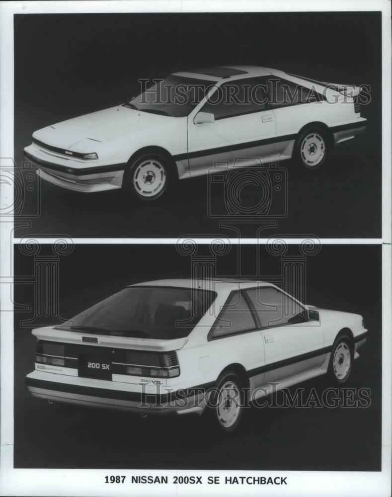 1987 Press Photo Nissan's 200SX sports a lot of power with its V-6 engine - Historic Images