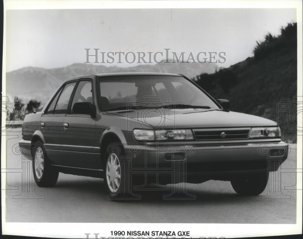 1990 Press Photo Nissan Stanza GXE - mjb67753 - Historic Images
