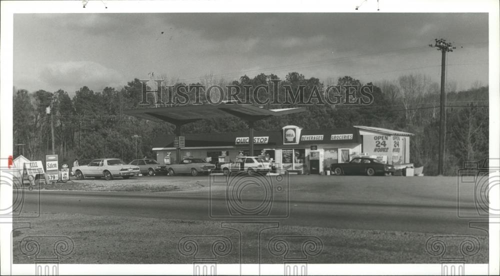 1982 Press Photo Wilco Store, Scene of Shooting in Jacksonville, Alabama - Historic Images