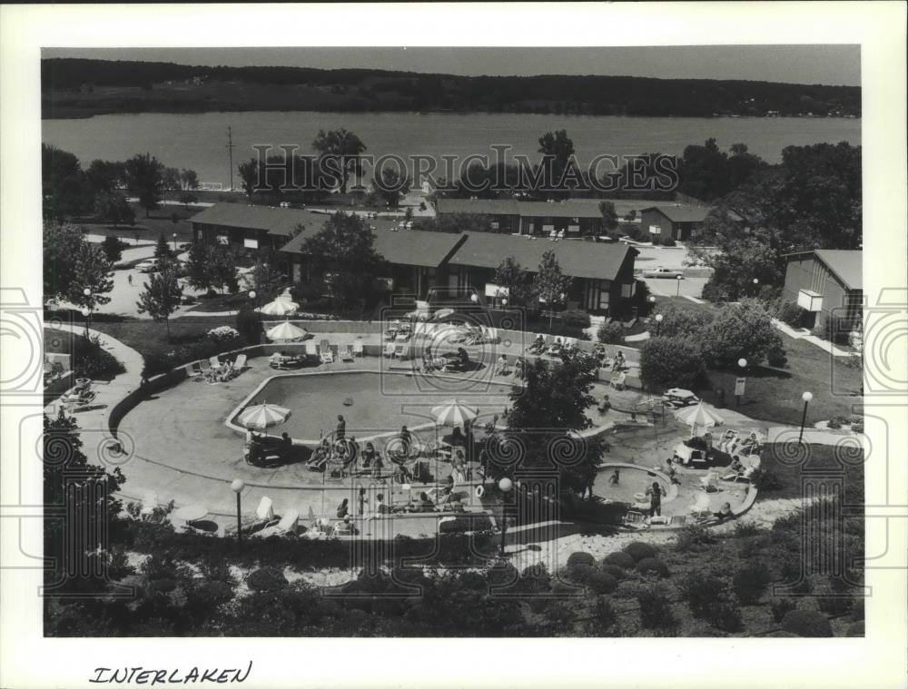 1982 Press Photo Aerial view of Interlaken Resort, Wisconsin - mjb69653 - Historic Images