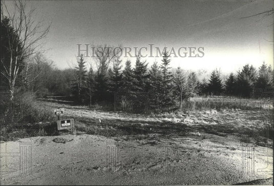 1981 Press Photo Heavily wooded 38-acre parcel in New Berlin Wisconsin - Historic Images