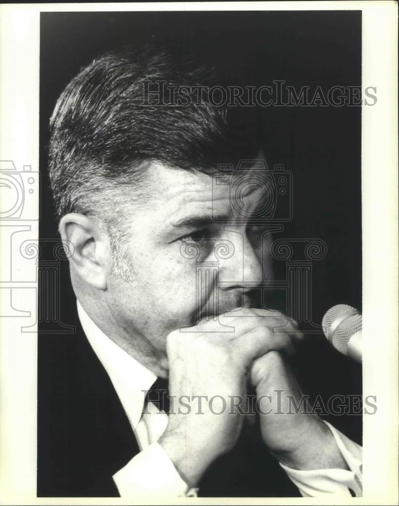 1980 Press Photo W. Herbert Hunt, Dallas, Texas at Senate Agriculture Committee - Historic Images