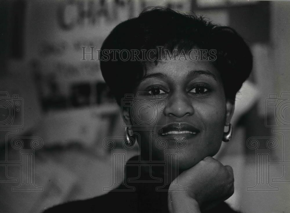 1992 Press Photo Kamillah Muslim, Child Advocacy and Monitoring Project, Wisc - Historic Images