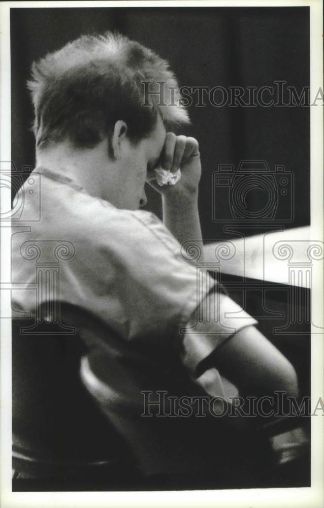 1993 Press Photo David Newbury, convicted of murder, sentenced to life in prison - Historic Images