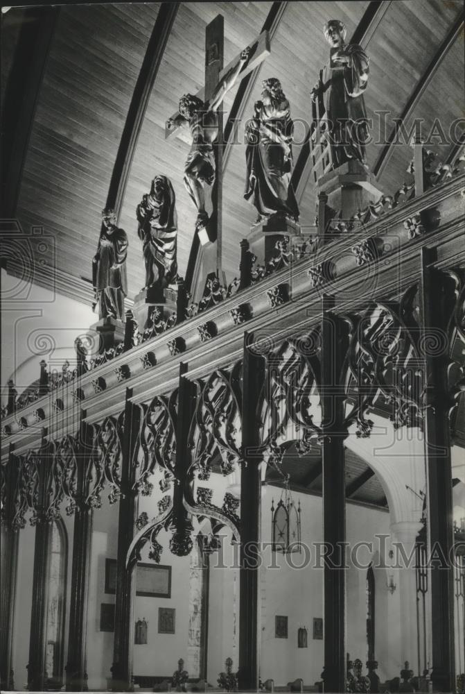 1982 Press Photo Nashotah House&#39;s chapel has exquisite rood screen - Wisconsin - Historic Images