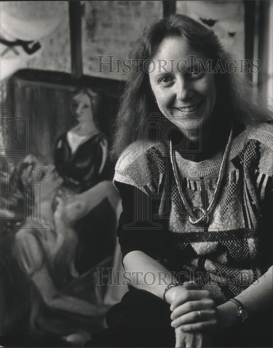 1988 Press Photo Catherine Necci, art teacher at Parkway Elementary in Wisconsin - Historic Images