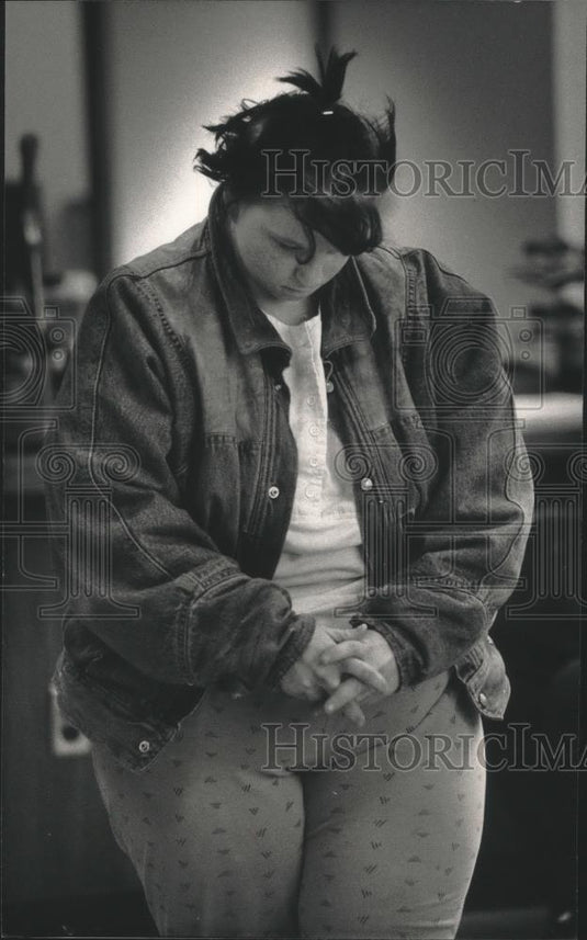1992 Press Photo Tracey Lynn Mutz appears in Circuit Court for drowning son - Historic Images