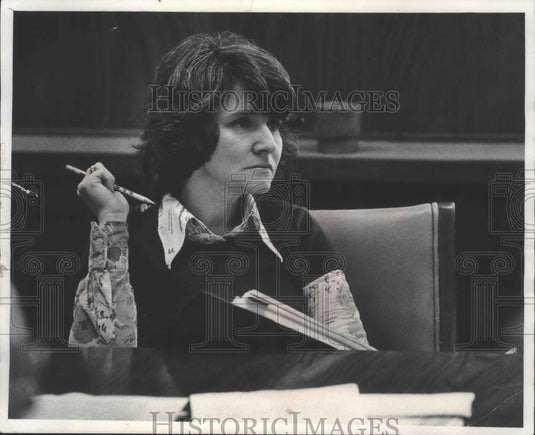1979 Press Photo Sandra Hoeh, vice chairman, finance & personnel committee, WI - Historic Images
