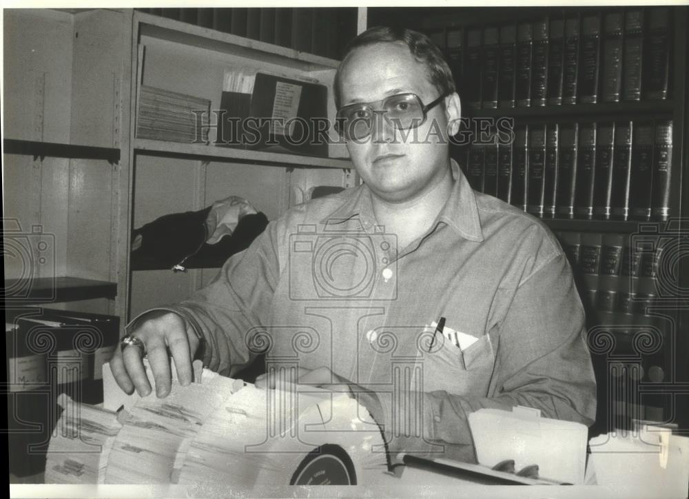 1981 Press Photo Inmate Richard Lee Owen at Indiana State Prison, Michigan City - Historic Images