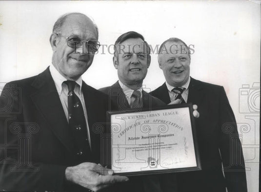 1978 Press Photo John Murphy and CEO's honored upgrading minorities, Milwaukee. - Historic Images