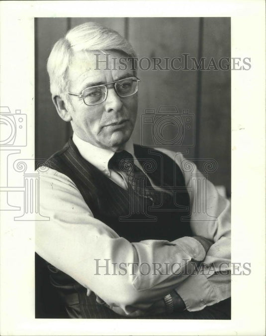 1982 Press Photo James Morgan, Wisconsin Taxpayer's Alliance - mjb74857 - Historic Images