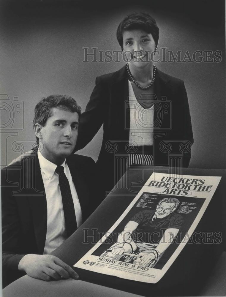 1985 Press Photo Robert W. and Mary M. Mulcahy, general chairmen Uecker&#39;s Ride - Historic Images