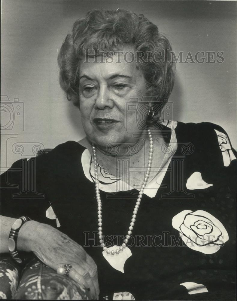 1985 Press Photo Charlotte Jacobson, president, Jewish National Fund - mjb77023 - Historic Images