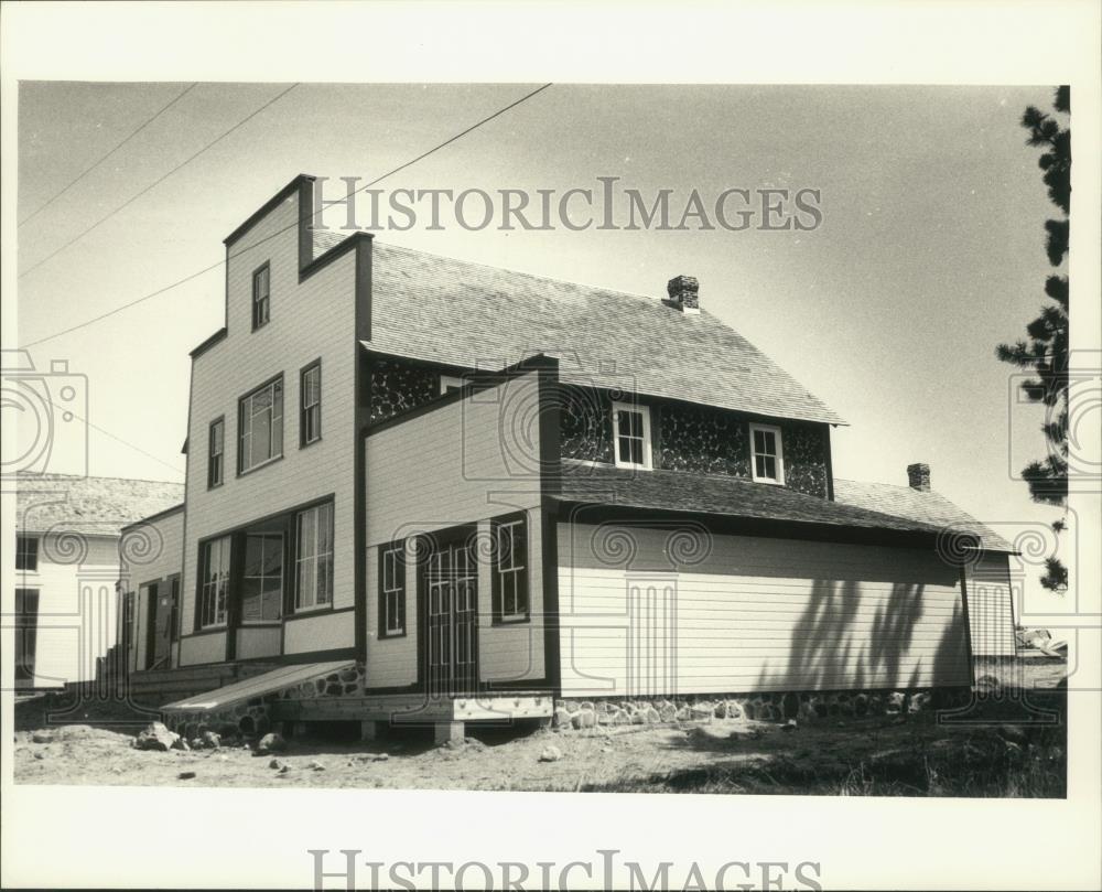1987 Press Photo Restored John Mecikalski building in Jennings, Wisconsin - Historic Images