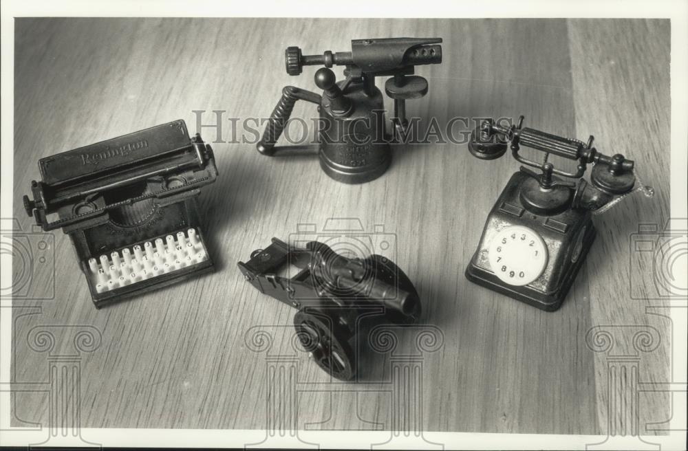 1991 Press Photo A portion of the pencil sharpener collection of Jerome Jolitz - Historic Images