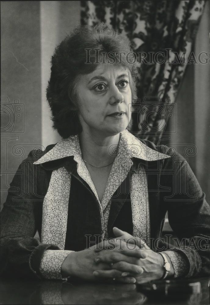 1979 Press Photo Eve Johnson urges women to become active in their unions - Historic Images