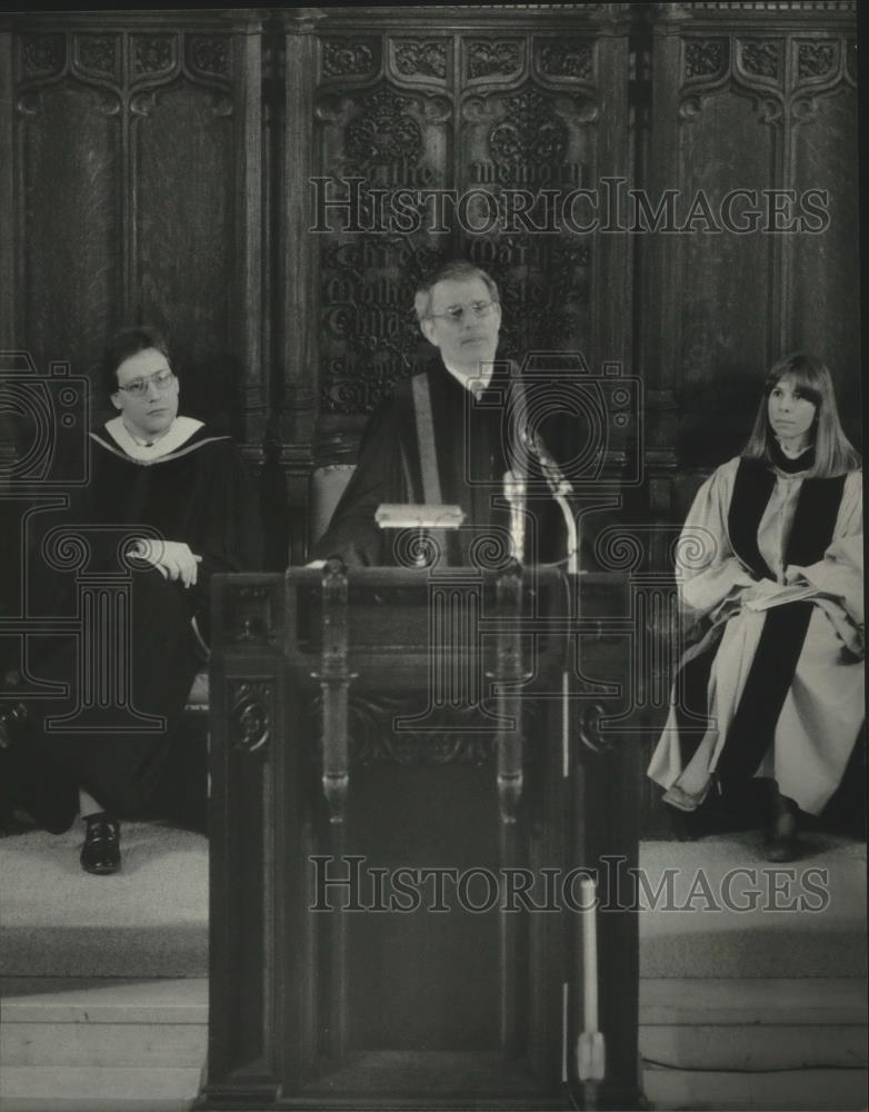 1984 Press Photo Reverend Pickett, president, Unitarian Universalist Association - Historic Images