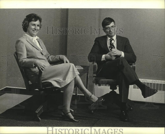 1982 Press Photo Robert M. O'Neil & Mary Knudten, University of Wisconsin - Historic Images