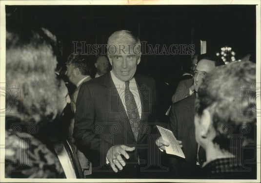 1991 Press Photo Jack Kemp appears at fund-raiser for Bob Kasten, Pfister Hotel - Historic Images