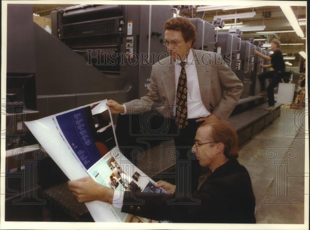 1993 Press Photo Dennis Muraro &amp; Richard McMicken presidents of The Printery Inc - Historic Images