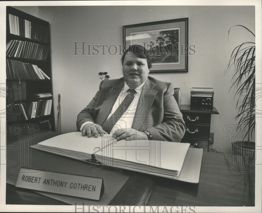 1985 Press Photo Blind Attorney Robert Anthony Cothren - abna10852 - Historic Images