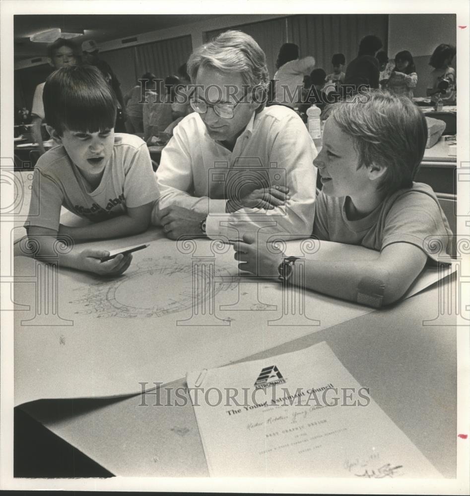 1987 Press Photo Huffman Baptist Young Astronauts, Mc Call, McKinney &amp; Williams - Historic Images