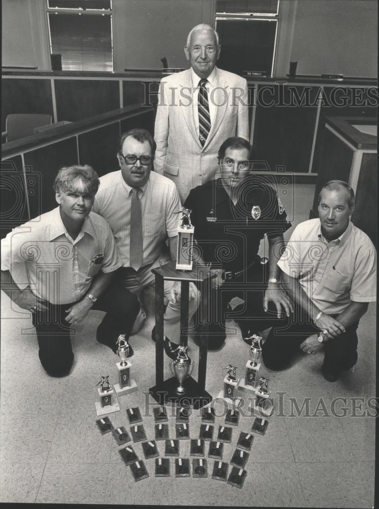 1984 Press Photo Homewood, Alabama police department Pistol team - abna11373 - Historic Images