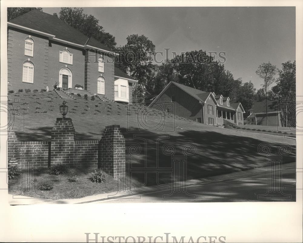 1985 Press Photo Homes along Tanglewood Brook Lane - abna11592 - Historic Images