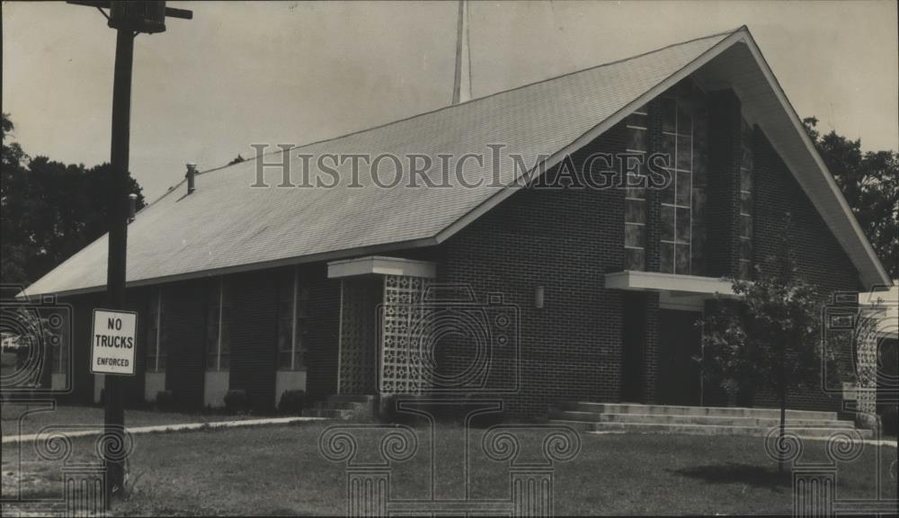 Press Photo Harpersville First Methodist Church, Harpersville, Alabama - Historic Images