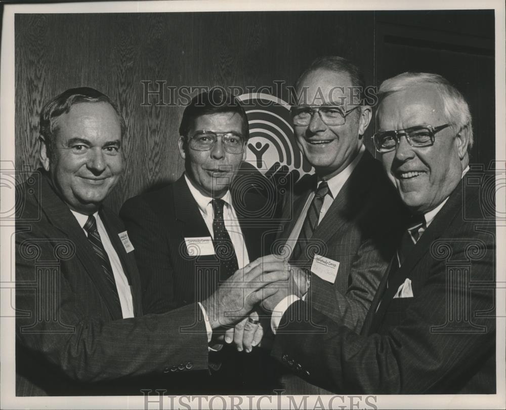 Press Photo Group of men at United Way event - abna12790 - Historic Images