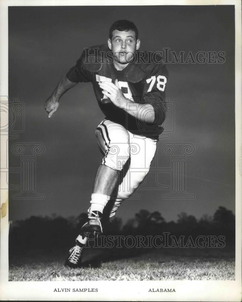 Press Photo University Of Alabama Football Team Offensive Guard Alvin Samples - Historic Images